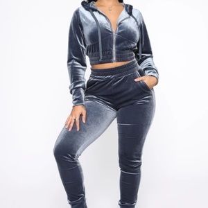 Velour velvet tracksuit